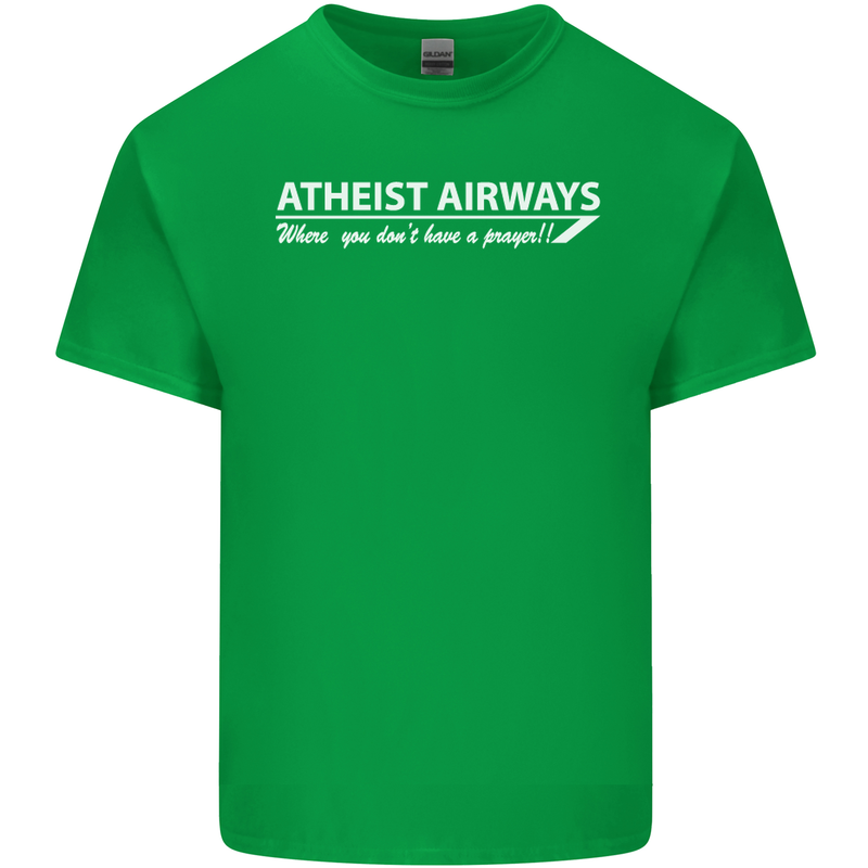 Atheist Airways Funny Atheism Kids T-Shirt Childrens Irish Green