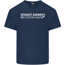 Atheist Airways Funny Atheism Kids T-Shirt Childrens Navy Blue