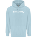 Atheist Airways Funny Atheism Mens 80% Cotton Hoodie Light Blue
