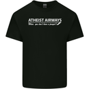 Atheist Airways Funny Atheism Mens Cotton T-Shirt Tee Top Black