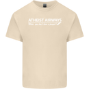 Atheist Airways Funny Atheism Mens Cotton T-Shirt Tee Top Natural