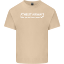 Atheist Airways Funny Atheism Mens Cotton T-Shirt Tee Top Sand