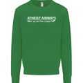 Atheist Airways Funny Atheism Mens Sweatshirt Jumper Irish Green