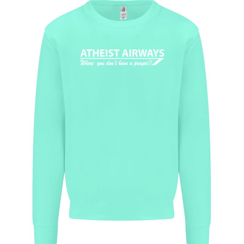 Atheist Airways Funny Atheism Mens Sweatshirt Jumper Peppermint