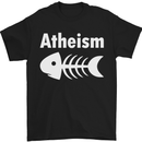 Atheist Fish Funny Atheism Mens T-Shirt Cotton Gildan Black