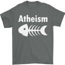 Atheist Fish Funny Atheism Mens T-Shirt Cotton Gildan Charcoal