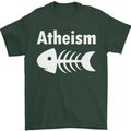 Atheist Fish Funny Atheism Mens T-Shirt Cotton Gildan Forest Green