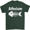 Atheist Fish Funny Atheism Mens T-Shirt Cotton Gildan Forest Green