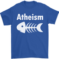 Atheist Fish Funny Atheism Mens T-Shirt Cotton Gildan Royal Blue