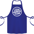 Auntie's Day Member of Cool Aunts Club Cotton Apron 100% Organic Royal Blue