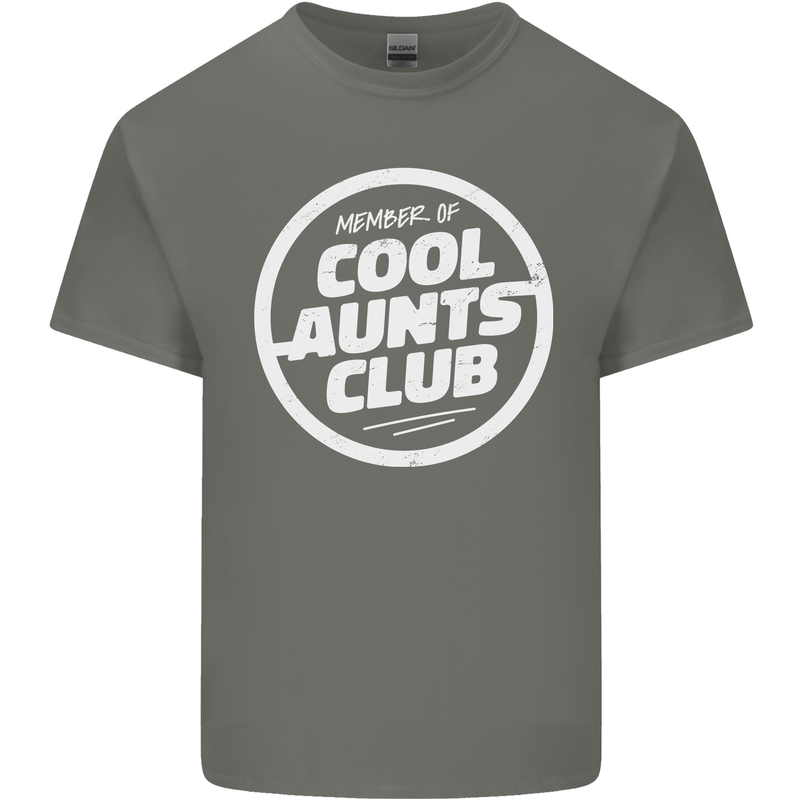 Auntie's Day Member of Cool Aunts Club Mens Cotton T-Shirt Tee Top Charcoal