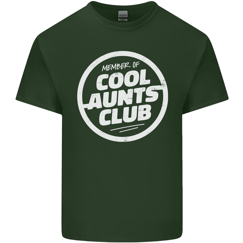 Auntie's Day Member of Cool Aunts Club Mens Cotton T-Shirt Tee Top Forest Green
