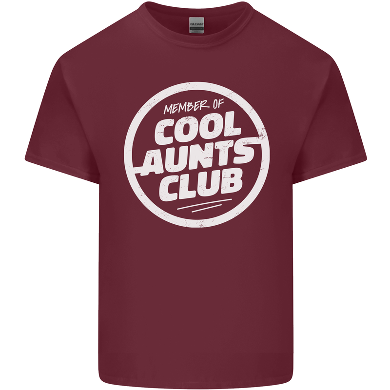 Auntie's Day Member of Cool Aunts Club Mens Cotton T-Shirt Tee Top Maroon