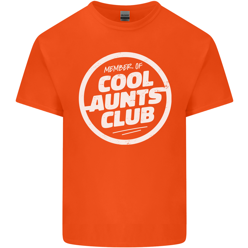 Auntie's Day Member of Cool Aunts Club Mens Cotton T-Shirt Tee Top Orange
