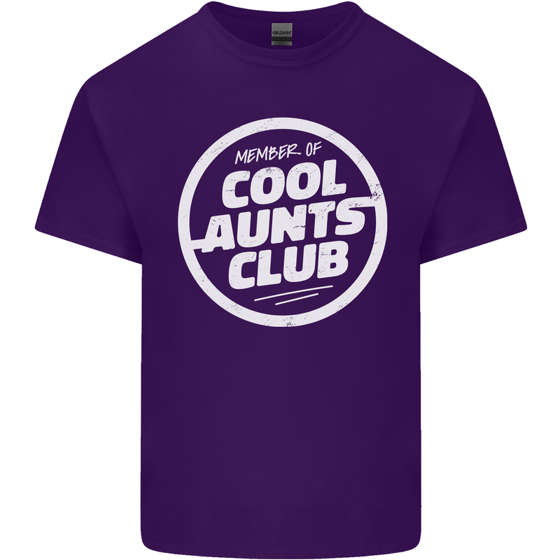 Auntie's Day Member of Cool Aunts Club Mens Cotton T-Shirt Tee Top Purple