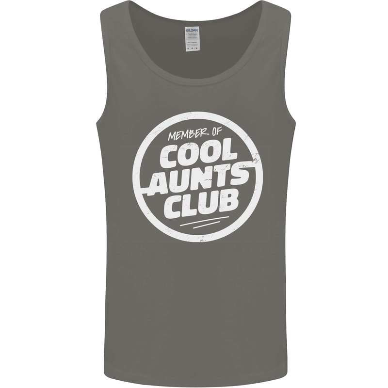 Auntie's Day Member of Cool Aunts Club Mens Vest Tank Top Charcoal