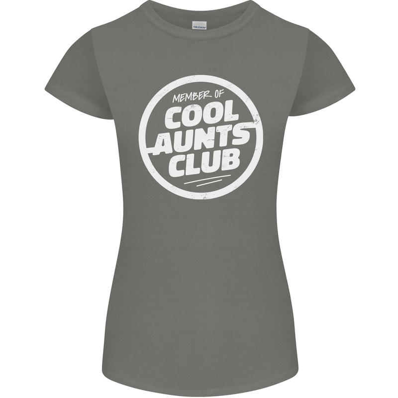 Auntie's Day Member of Cool Aunts Club Womens Petite Cut T-Shirt Charcoal