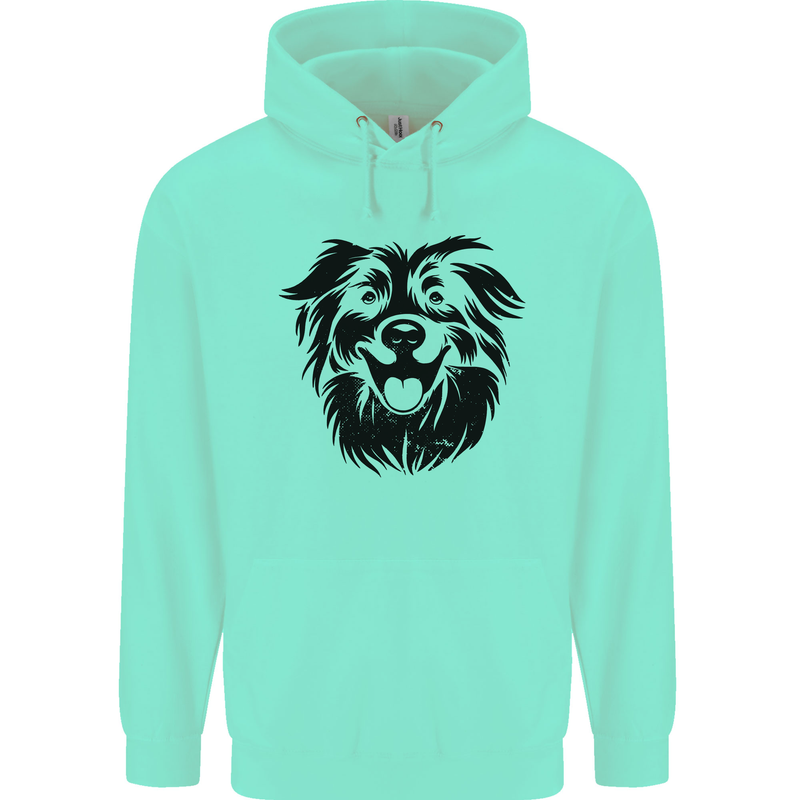 Australian Sheepdog Dogs Childrens Kids Hoodie Peppermint