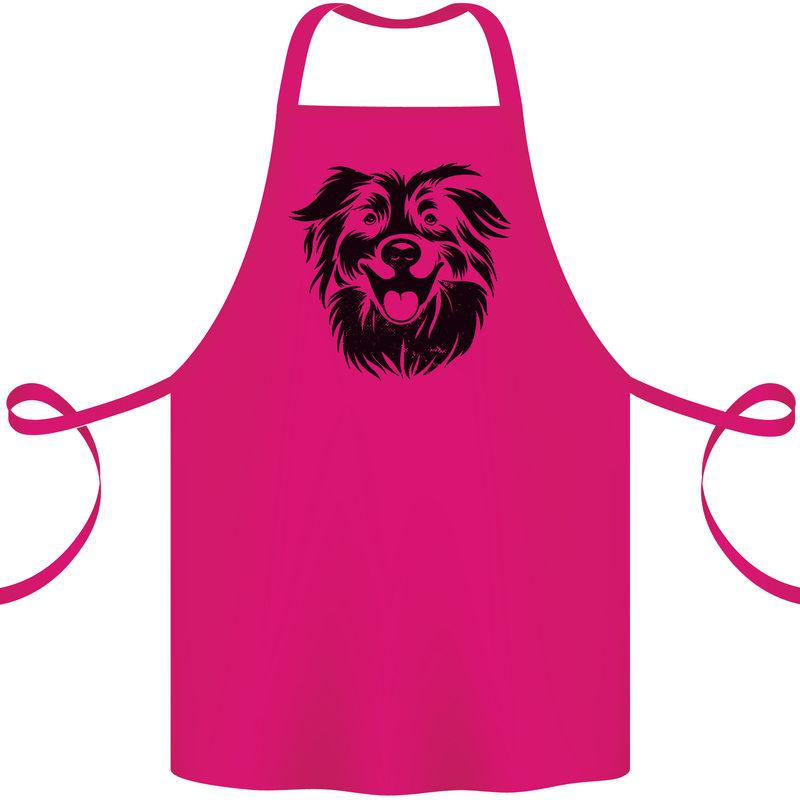 Australian Sheepdog Dogs Cotton Apron 100% Organic Pink