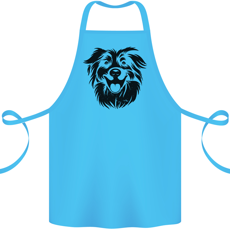 Australian Sheepdog Dogs Cotton Apron 100% Organic Turquoise
