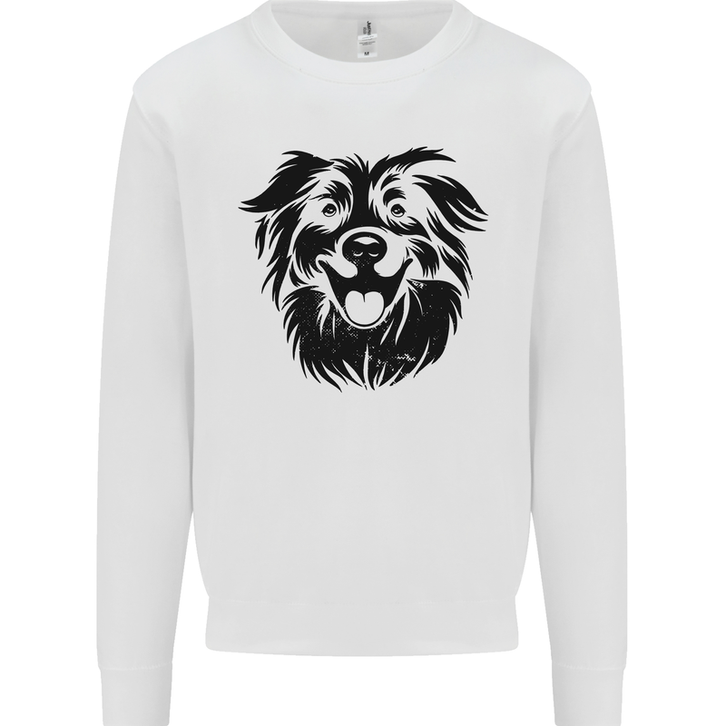 Australian Sheepdog Dogs Kids Sweatshirt Jumper White