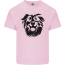 Australian Sheepdog Dogs Mens Cotton T-Shirt Tee Top Light Pink