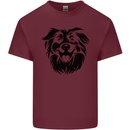 Australian Sheepdog Dogs Mens Cotton T-Shirt Tee Top Maroon