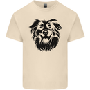 Australian Sheepdog Dogs Mens Cotton T-Shirt Tee Top Natural