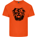 Australian Sheepdog Dogs Mens Cotton T-Shirt Tee Top Orange
