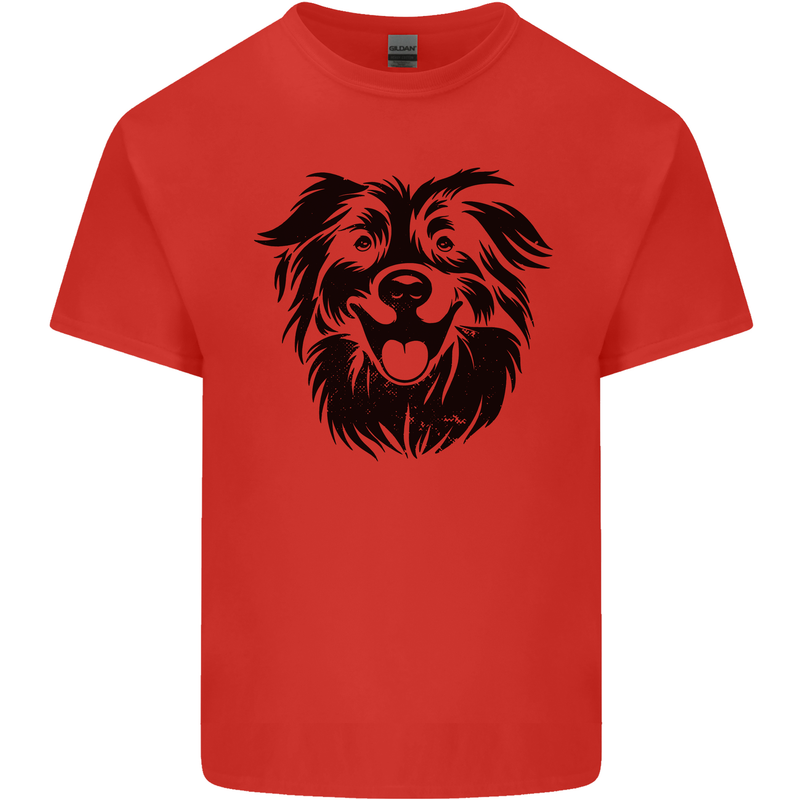 Australian Sheepdog Dogs Mens Cotton T-Shirt Tee Top Red