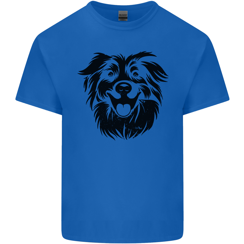 Australian Sheepdog Dogs Mens Cotton T-Shirt Tee Top Royal Blue