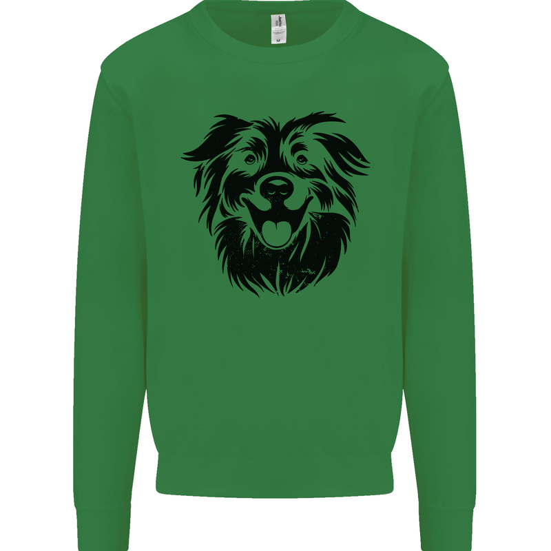 Australian Sheepdog Dogs Mens Sweatshirt Jumper Irish Green