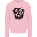 Australian Sheepdog Dogs Mens Sweatshirt Jumper Light Pink