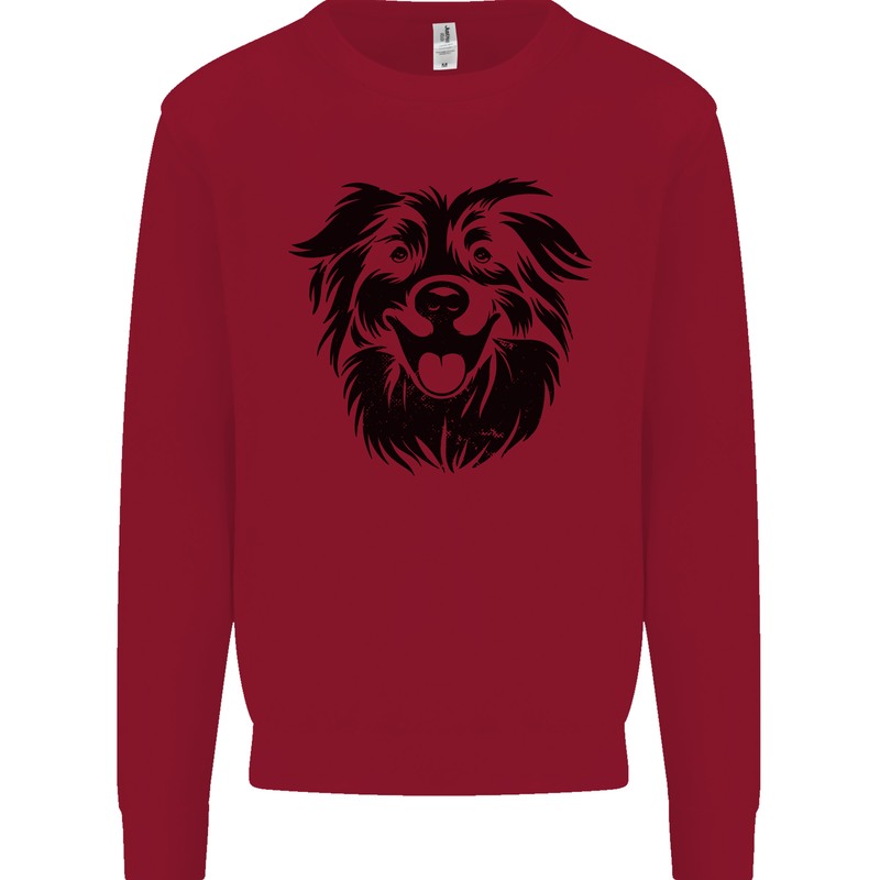 Australian Sheepdog Dogs Mens Sweatshirt Jumper Red