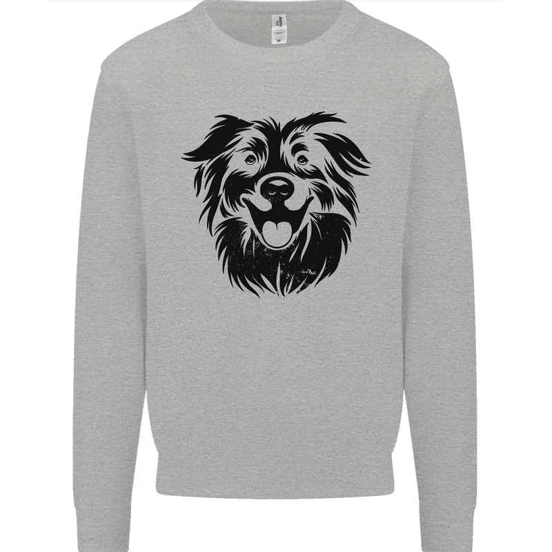 Australian Sheepdog Dogs Mens Sweatshirt Jumper Sports Grey