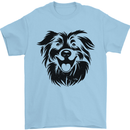 Australian Sheepdog Dogs Mens T-Shirt 100% Cotton Light Blue