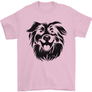 Australian Sheepdog Dogs Mens T-Shirt 100% Cotton Light Pink