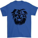 Australian Sheepdog Dogs Mens T-Shirt 100% Cotton Royal Blue