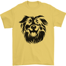 Australian Sheepdog Dogs Mens T-Shirt 100% Cotton Yellow