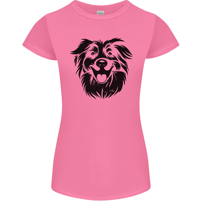 Australian Sheepdog Dogs Womens Petite Cut T-Shirt Azalea