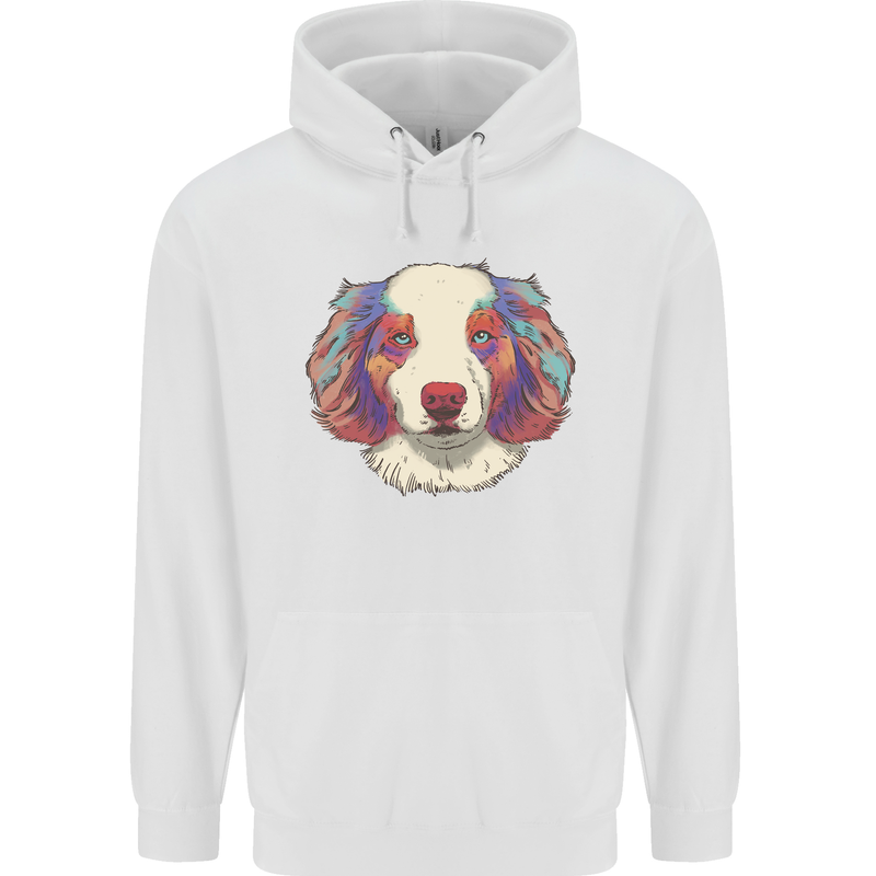 Australian Shepherd Dog Childrens Kids Hoodie White