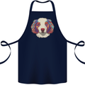 Australian Shepherd Dog Cotton Apron 100% Organic Navy Blue