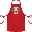 Australian Shepherd Dog Cotton Apron 100% Organic Red