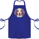 Australian Shepherd Dog Cotton Apron 100% Organic Royal Blue