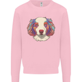Australian Shepherd Dog Kids Sweatshirt Jumper Light Pink