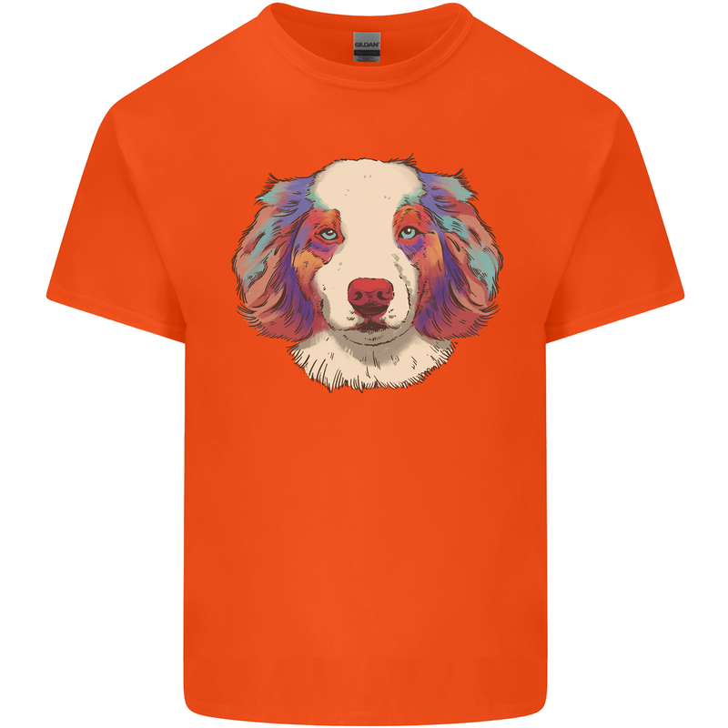 Australian Shepherd Dog Kids T-Shirt Childrens Orange