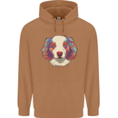 Australian Shepherd Dog Mens 80% Cotton Hoodie Caramel Latte