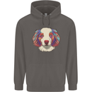 Australian Shepherd Dog Mens 80% Cotton Hoodie Charcoal
