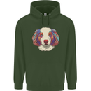 Australian Shepherd Dog Mens 80% Cotton Hoodie Forest Green