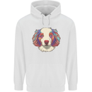 Australian Shepherd Dog Mens 80% Cotton Hoodie White